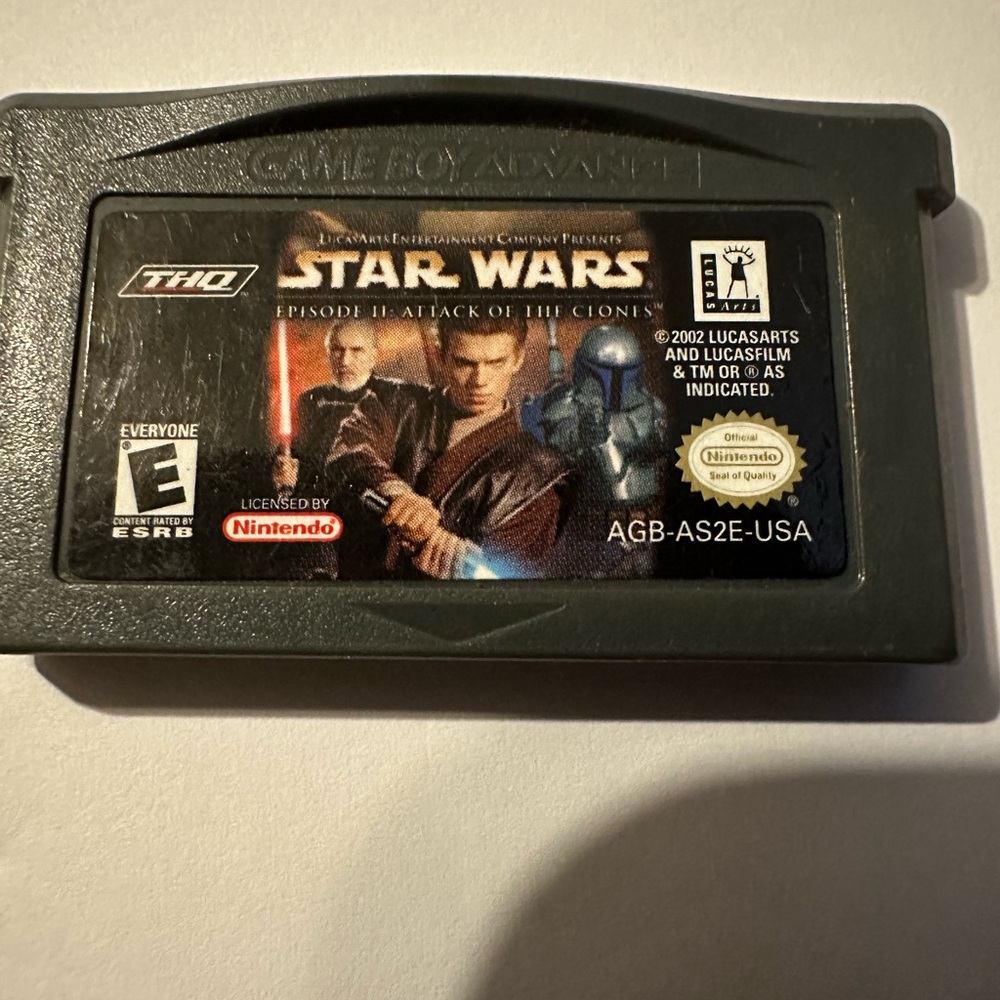 GameBoy Advance Star Wars Episode II: Attack of the Clones Game Cartridge